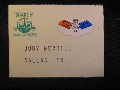 SHARE 61 - Judy Merrill Badge
