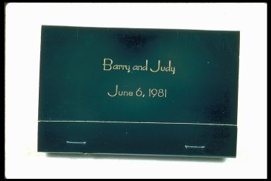 Barry and Judy - June 6, 1981 - Wedding matches