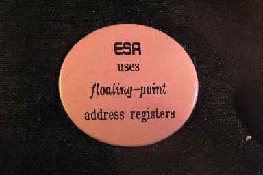 ESA uses floating-point address registers