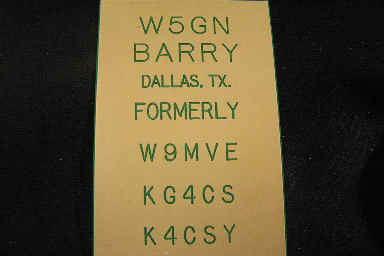 W5GN Dallas TX Formerly K4CSY W9MVE KG4CS