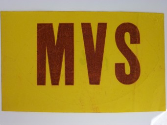 MVS - red on yellow