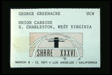 GEORGE GREENACRE UNION CARBIDE S. CHARLESTON, W. VIR. SHARE