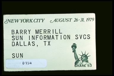 SHARE 53 BARRY MERRILL SUN INFORMATION SVCS DALLAS, TX