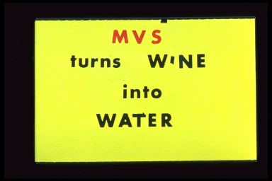 MVS TURNS WINE INTO WATER