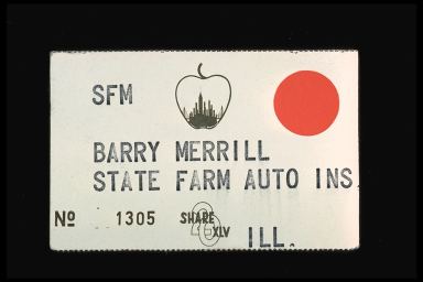 SFM BARRY MERRILL STATE FARM AUTO INS SHARE 20 XLV ILL.