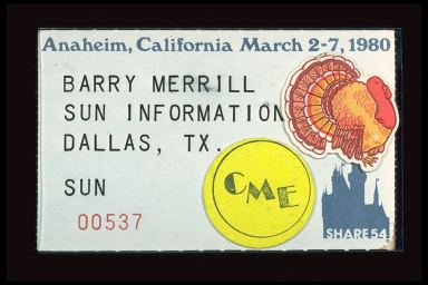 BARRY MERRILL SUN INFORMATION DALLAS CME SHARE 54 1980