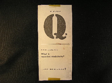 Q9  - WHAT IS RECURSIVE MODULARITY?