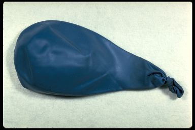 {MOSTLY DEFLATED BLUE BALOON}