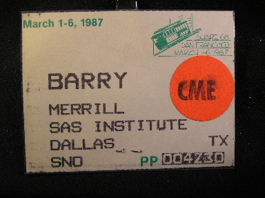 SHARE 68 - Mar 1987 - Badge