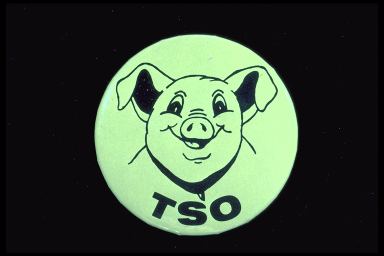 TSO {GREEN BUTTON WITH HAPPY PIG}