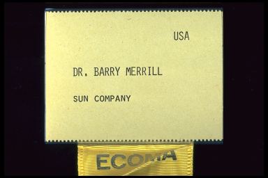 USA DR. BARRY MERRILL SUN COMPANY ECOMA