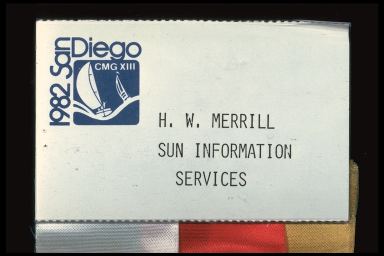 1982 SAN DIEGO CMG XIII H.W. MERRILL SUN INFORMATION SERVICE