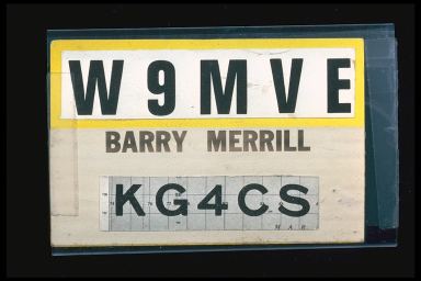 W9MVE BARRY MERRILL KG4CS